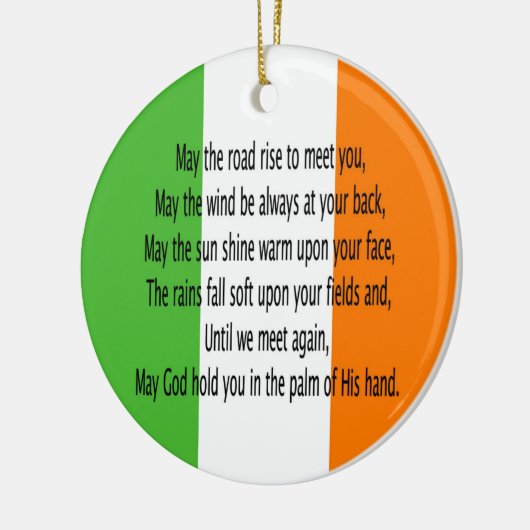 Irish Blessing Prayer Keramik Ornament (Links)