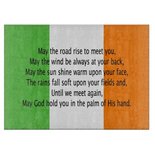 Irish Blessing Prayer Schneidebrett (Vorderseite)