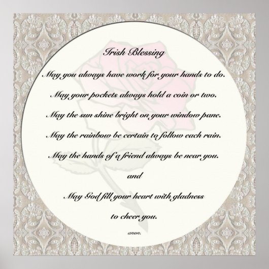 Irish Blessing Print Poster (Vorne)
