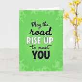 Irish Blessing Road Rise Up Karte (Gelbe Blume)