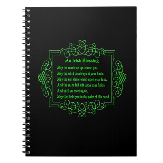 Irish Blessing Spiral Notebook Notizblock (Vorderseite)