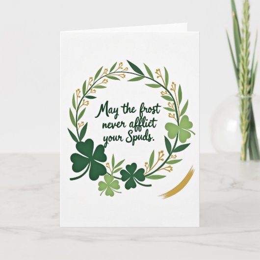 Irish Blessing Spuds Karte (Vorderseite)