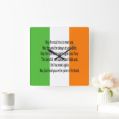 Irish Blessing Square Quadratische Wanduhr (Zuhause)