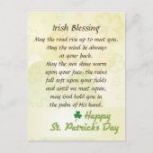 Irish Blessing St. Patrick's Day Custom Postkarte (Vorderseite)