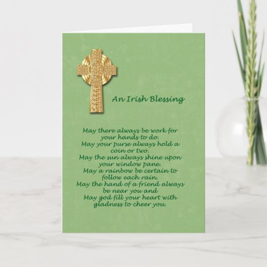Irish Blessing St. Patrick's Day Karte (Vorderseite)