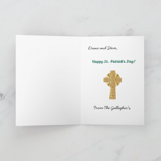 Irish Blessing St. Patrick's Day Karte (Innenseite)