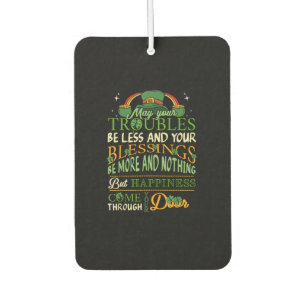 Irish Blessing St Patricks Day Leprechaun Rainbow Autolufterfrischer