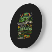 Irish Blessing St Patricks Day Leprechaun Rainbow Große Wanduhr (Winkel)