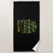 Irish Blessing St Patricks Day Leprechaun Rainbow Strandtuch (Vorderseite)
