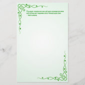Irish Blessing St Patrick's Green Celtic Braids #4 Briefpapier (Vorderseite)