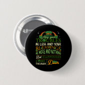 Irish Blessing St. Patrick's Tag Leprechaun Regenb Button (Vorne & Hinten)