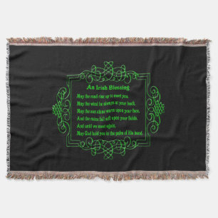 Irish Blessing Throw Blanket Decke