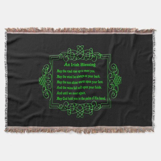 Irish Blessing Throw Blanket Decke (Vorderseite)