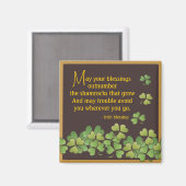 Irish Blessing und Kleeblatts Magnet (Vorderseite/Rückseite)