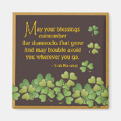 Irish Blessing und Kleeblatts Magnet (Vorne)