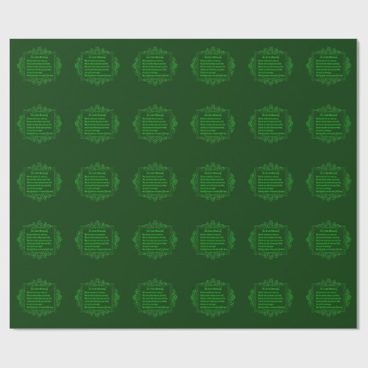 Irish Blessing Wrapping Paper Geschenkpapier (Flach)