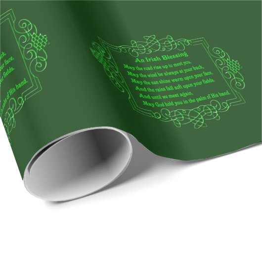 Irish Blessing Wrapping Paper Geschenkpapier (Rolleneckpunkt)