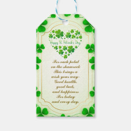 Irish blessings and shamrocks are symbols of luck geschenkanhänger