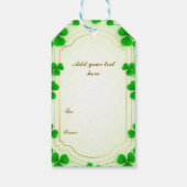 Irish blessings and shamrocks are symbols of luck geschenkanhänger (Rückseite)