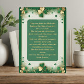 Irish Blessings for Home and Hearth Shamrock Gold Fotoplatte