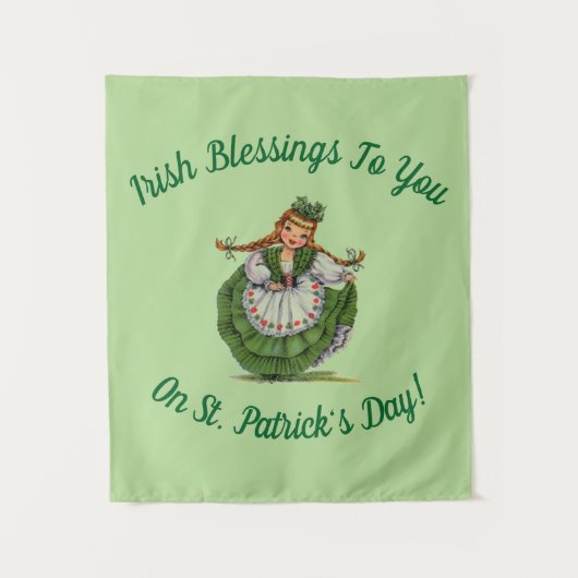 Irish Blessings Lass Wandteppich (Vorderseite)