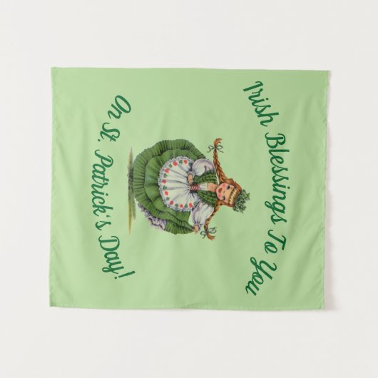 Irish Blessings Lass Wandteppich (Vorderseite (Horizontal))