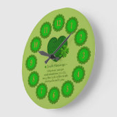 Irish Blessings-Round Wall Clock Große Wanduhr (Winkel)