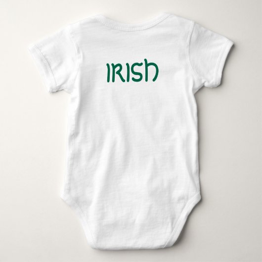 💚 Irish Blood, benutzerdefinierter Text auf der R Baby Strampler (Rückseite)
