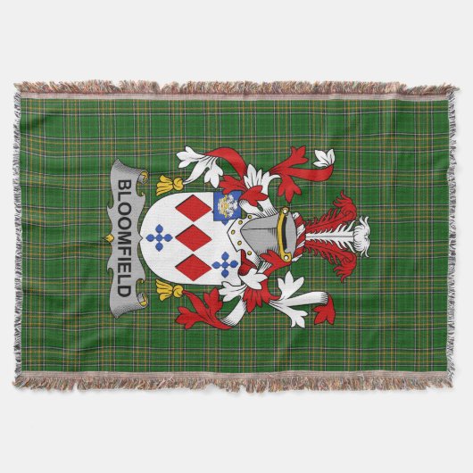 Irish Bloomfield Coat of Arms Familienwappen Irlan Decke (Vorderseite)