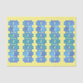 Irish Blue Textured Kleeblatts auf Gelb Seidenpapier