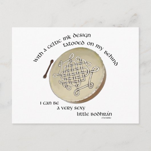 Irish Bodhran - Irish Step Dance Postkarte (Vorderseite)