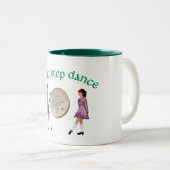 Irish Bodhran - Irish Step Dance Zweifarbige Tasse (VorderseiteRechts)
