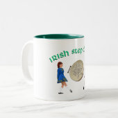 Irish Bodhran - Irish Step Dance Zweifarbige Tasse (Vorderseite Links)