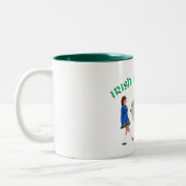 Irish Bodhran - Irish Step Dance Zweifarbige Tasse (Links)