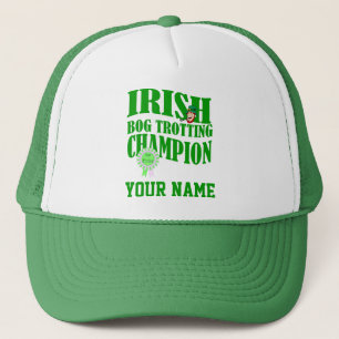 Irish Bog trotting Champion, St Patrick's Day Truckerkappe