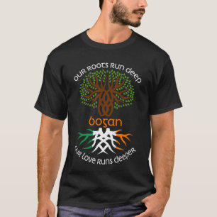 Irish BOGAN Familienname Unsere Liebe läuft tiefer T-Shirt