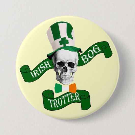 Irish Bogtrotter St Patrick's Day Button (Vorderseite)