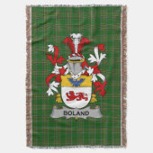 Irish Boland oder O_Boland Coat of Arms Family Cre Decke (Vorderseite Vertikal)