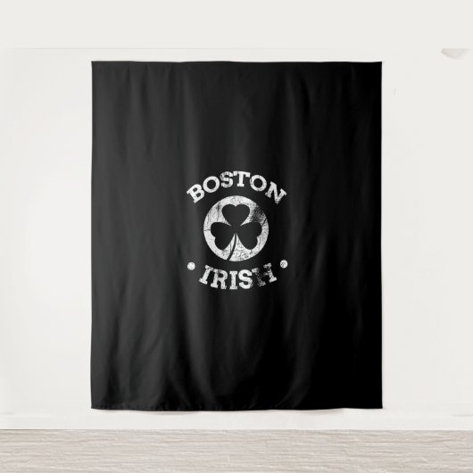 Irish Boston Tshirt St Patricks Day Parade 617 Bos Wandteppich (Vorderseite)