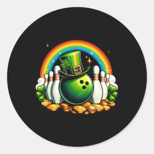 Irish Bowling Bylls Kleeblatt Leprechaun St Patric Runder Aufkleber