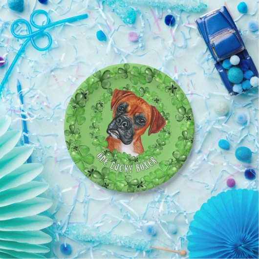 Irish Boxer Pappteller (Party)