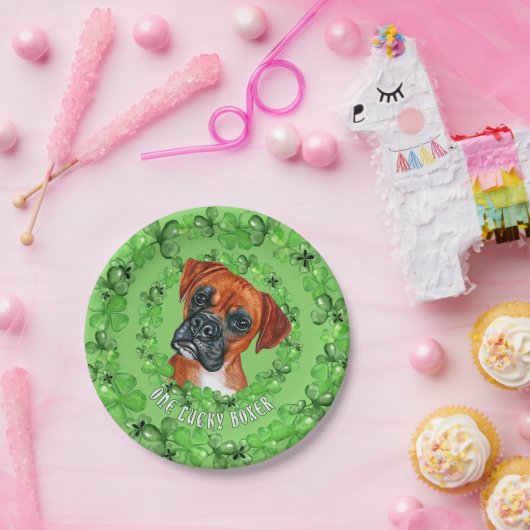 Irish Boxer Pappteller (Party)