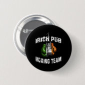 Irish Boxing Funny Ireland Flag Flag - Irish Pub Button (Vorne & Hinten)