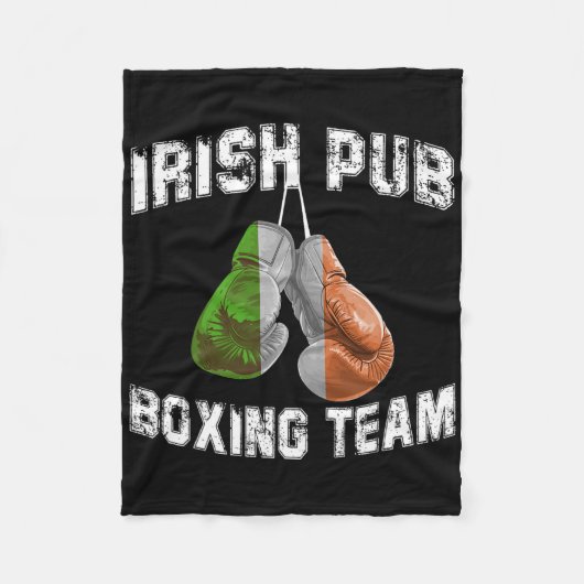 Irish Boxing Funny Ireland Flag Flag - Irish Pub Fleecedecke (Vorderseite)
