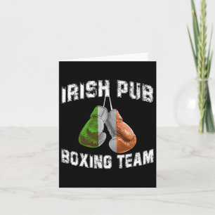 Irish Boxing Funny Ireland Flag Flag - Irish Pub Karte