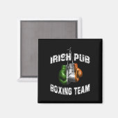 Irish Boxing Funny Ireland Flag Flag - Irish Pub Magnet (Vorderseite/Rückseite)