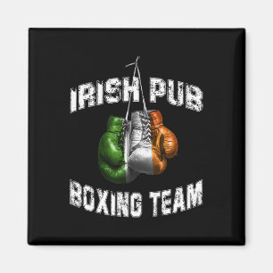 Irish Boxing Funny Ireland Flag Flag - Irish Pub Magnet