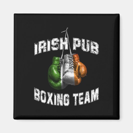 Irish Boxing Funny Ireland Flag Flag - Irish Pub Magnet (Vorne)