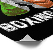 Irish Boxing Funny Ireland Flag Flag - Irish Pub Poster (Ecke)