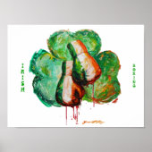 Irish Boxing Kleeblatt Poster (Vorne)
